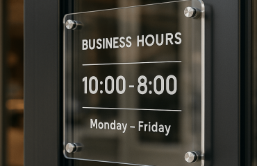 Таблички с графиком работы