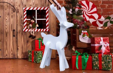 Олень новогодний 3D