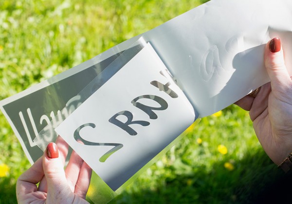 Одноразовый трафарет-стикер